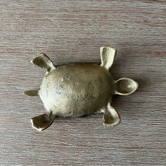 Vintage Solid Brass Turtle Trinket Dish Made in Taiwan - Picture 7 of 8